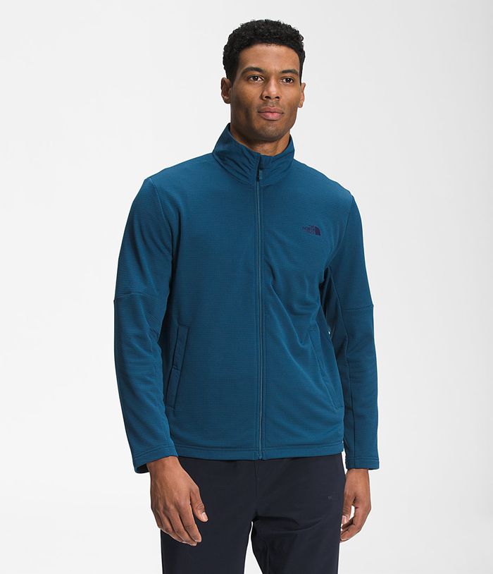 The North Face Softshell Heren Wayroute Full Rits NDGC98471 - Blauw